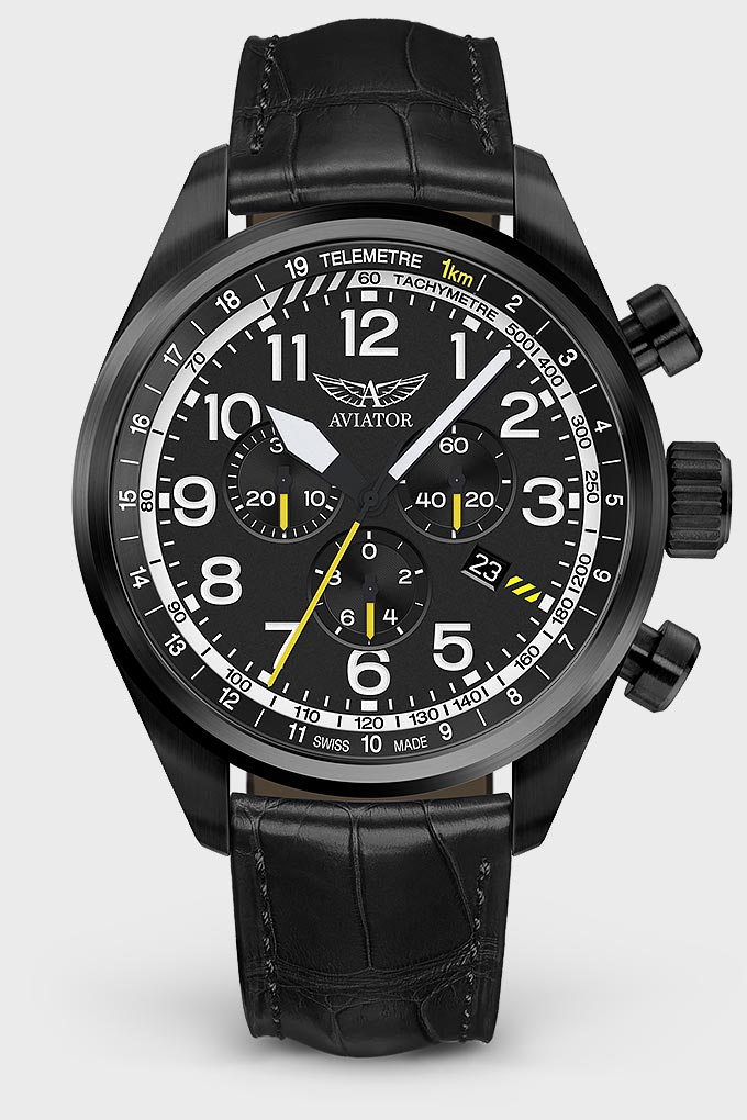 Airacobra P45 Chrono V.2.25.5.169.4Pilot`s Watch by AVIATOR Watch Brand