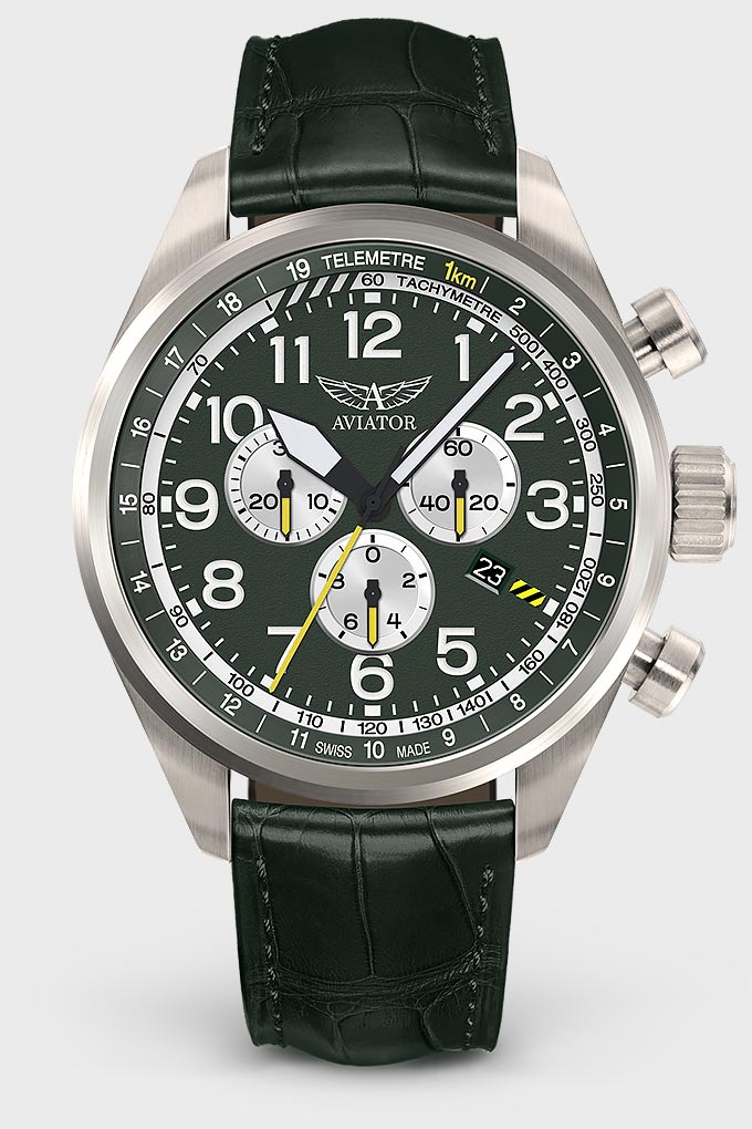 Airacobra P45 Chrono V.2.25.7.171.4Pilot`s Watch by AVIATOR Watch Brand