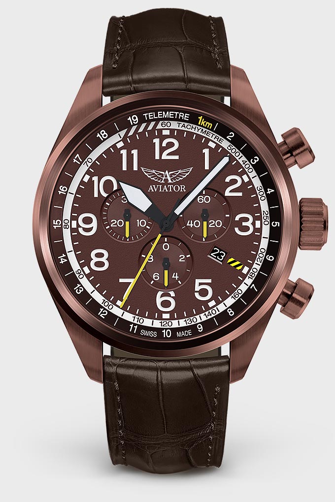 Airacobra P45 Chrono V.2.25.8.172.4Pilot`s Watch by AVIATOR Watch Brand